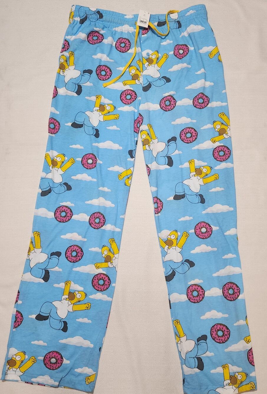 Homer Simpsons and donut pajama pants men's XXL 46'' length